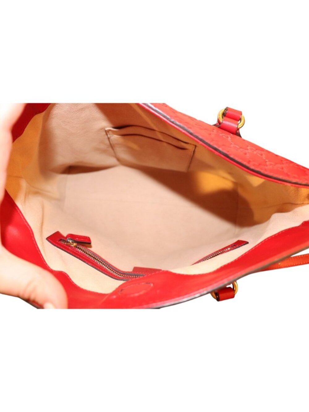 Gucci Signature Fold Over Tote Guccissima Leather, Medium - Picture 6 of 8